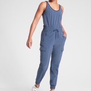 Athleta Unbound Jumpsuit in Iron Blue Sz Large